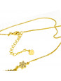 Colar Letra "B" Cravejada Zircônia Banhado Ouro Amarelo 18 K - 1061230