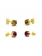 Kit Horus Import 2 Brincos Ponto de Luz - Banhado em Ouro 18 K - KIT10561