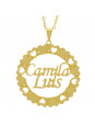Gargantilha Pingente Mandala Manuscrito Camila Luis Banho Ouro Amarelo 18 K - 1061302 