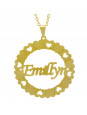 Gargantilha Pingente Mandala Manuscrito Emillyn Banho Ouro Amarelo 18 K - 1061315