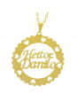 Gargantilha Pingente Mandala Manuscrito HEITOR DANILO Banho Ouro Amarelo 18 K - 1061332