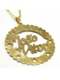 Gargantilha Pingente Mandala Manuscrito JOÃO VITOR Banho Ouro 18 K - 1060047