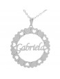 Gargantilha Pingente Mandala Manuscrito GABRIELA Banho prata 1000 - 2060144