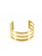 BRACELETE LISTRADO BANHADO EM OURO 18 KILATES - PUL10025