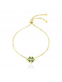 Pulseira Pingente Trevo 4 Folhas Banhada Em Ouro Amarelo 18 K - 1080011