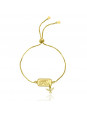 Pulseira Pingente "Paz" Banhada Em Ouro Amarelo 18 K - 1080012