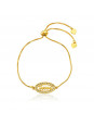 Pulseira Pingente "Jesus" Banhada Em Ouro Amarelo 18 K - 1080017