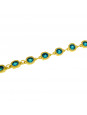 Pulseira Cruzada Aquamarine Banhada Em Ouro 18 K - 1080003