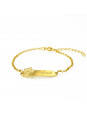 Pulseira Feminina Nome Michael Banhada Ouro 18K -1080104